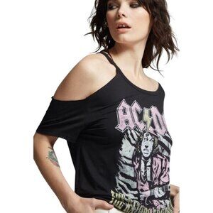 AC/DC The Razors Edge Tour 1990 Tie-Dye T-Shirt XS Recycled Karma Cotton/Polyest